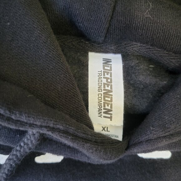 HORRIBLE HUMAN by Caroline Stanbury Black Pullover Hoodie sz XL EUC Autumn Fall - Picture 5 of 6